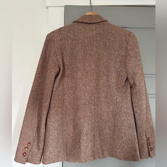 Sundance Brown and white herringbone lined blazer size xs - Picture 3 of 8